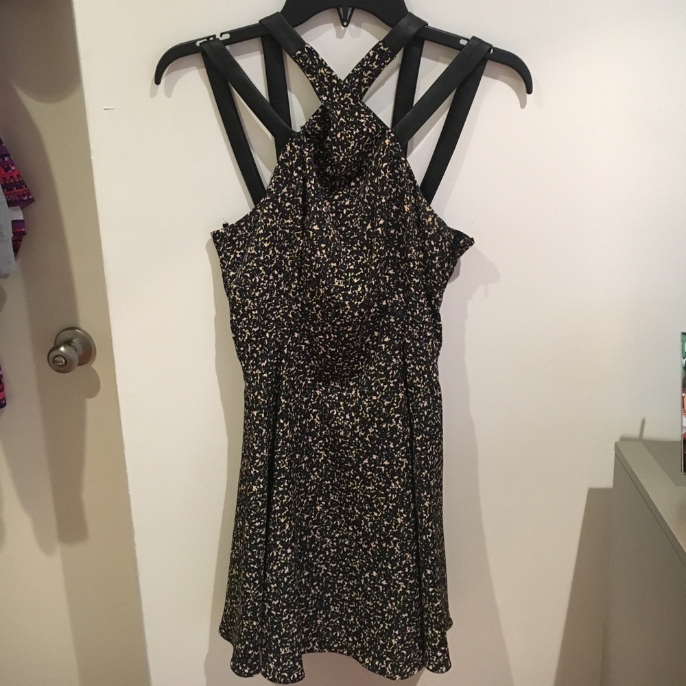 BCBG Leather Mini Dress