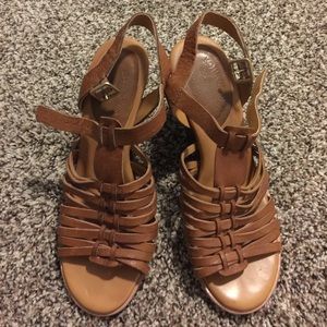 Kork-Ease brown leather heels