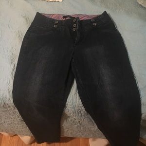 High waisted skinny jeans