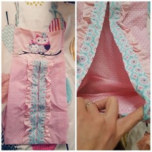 NWOT- cotton- Hanging owl diaper stacker