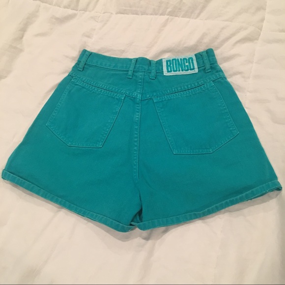 teal high waisted shorts