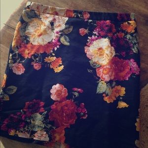 Floral Pencil Skirt