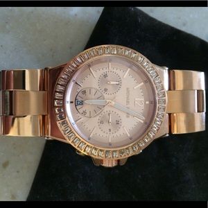 Michael Kors Dylan Crystal Bezel Rose Gold Watch