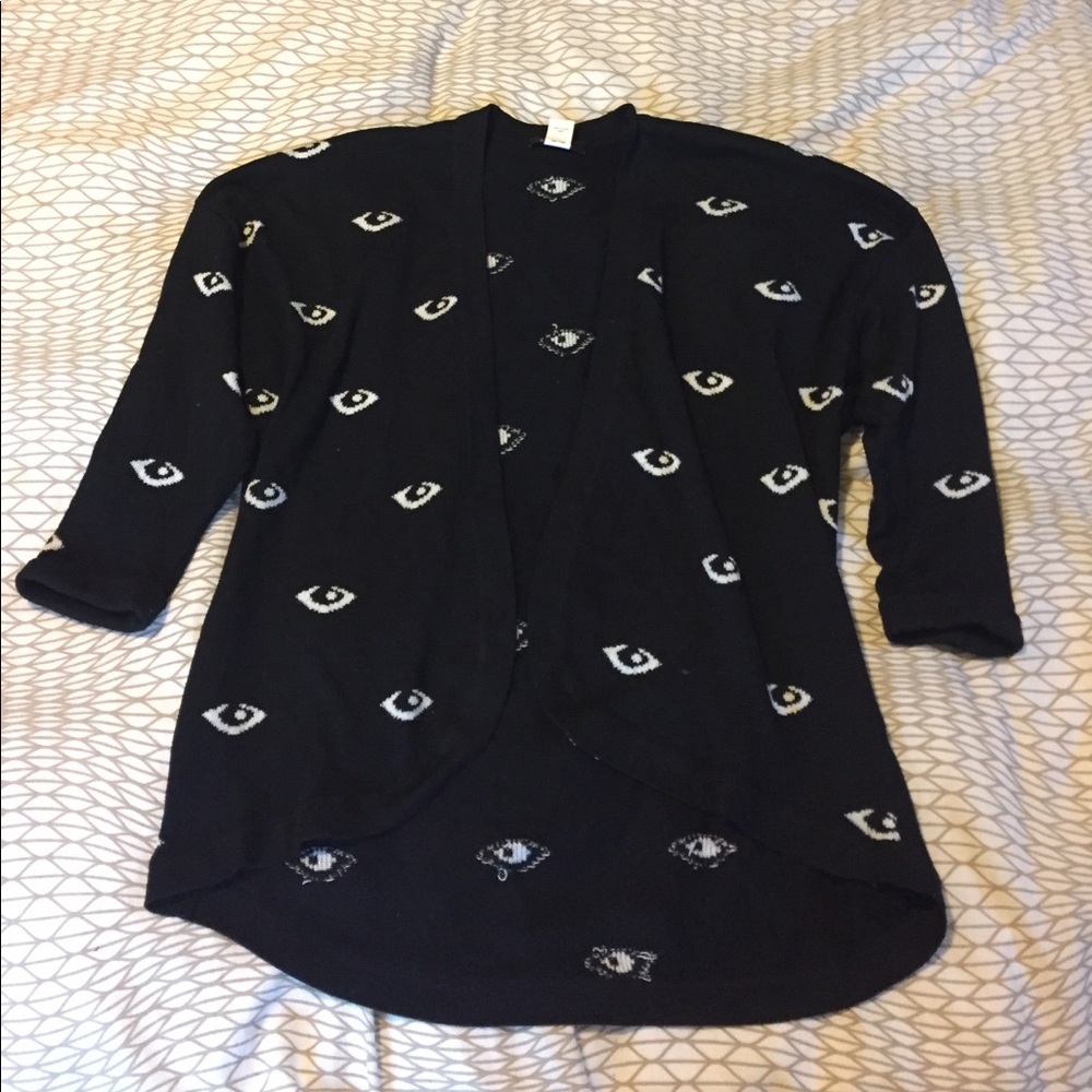 Eye print cardigan