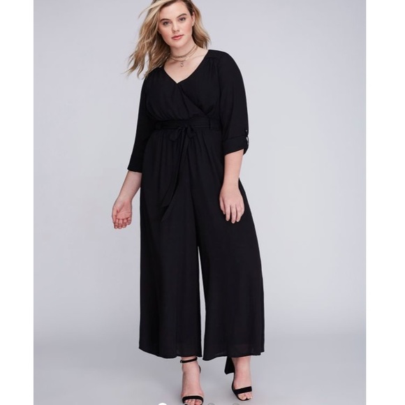 lane bryant black jumpsuit