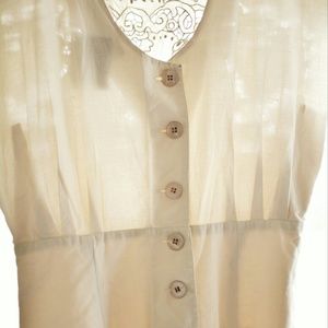 Cream embroidered vintage dress