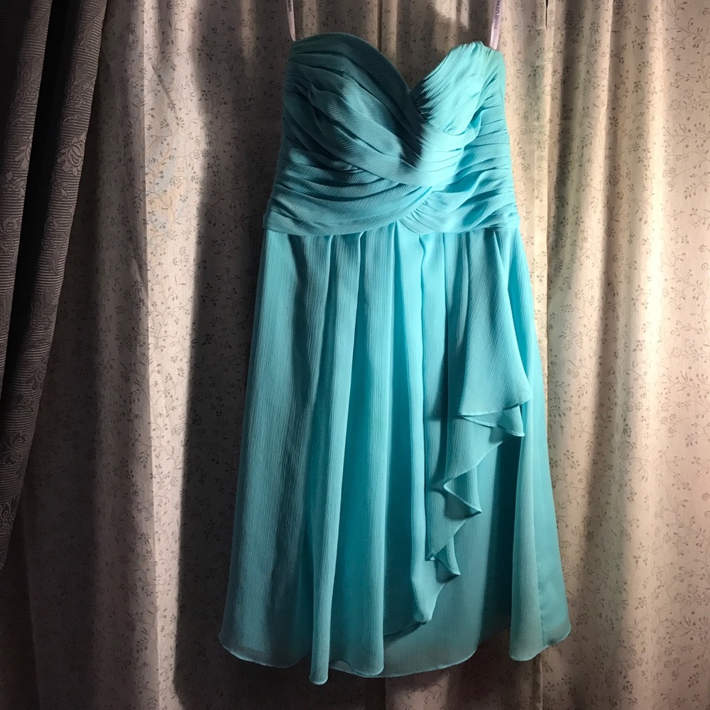 Sheer turquoise dress