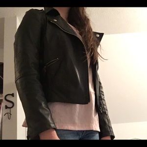 Black leather jacket