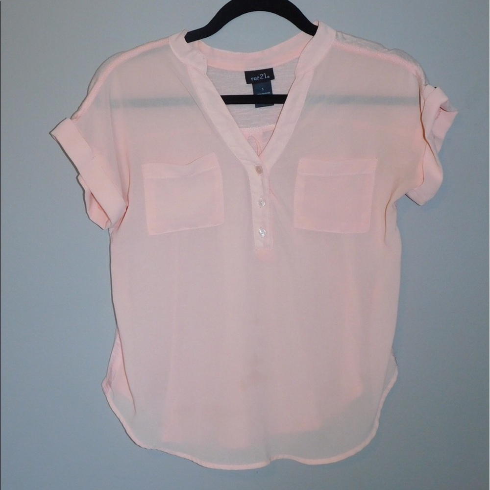 Rue 21 Blush Pink Blouse