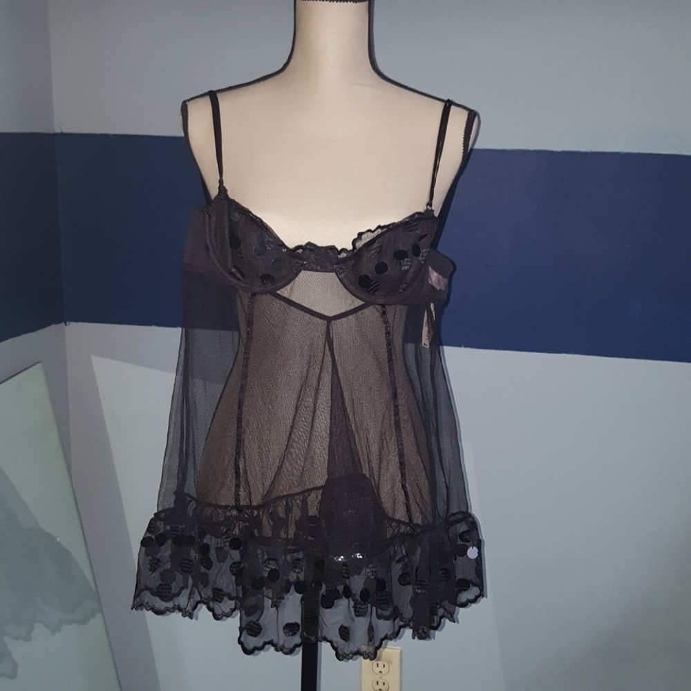 Victoria's Secret black sheer nightie