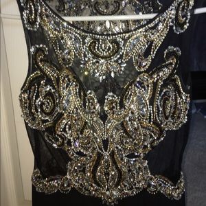 Mini black sparkle dress