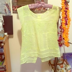 Beautiful lime green blouse.
