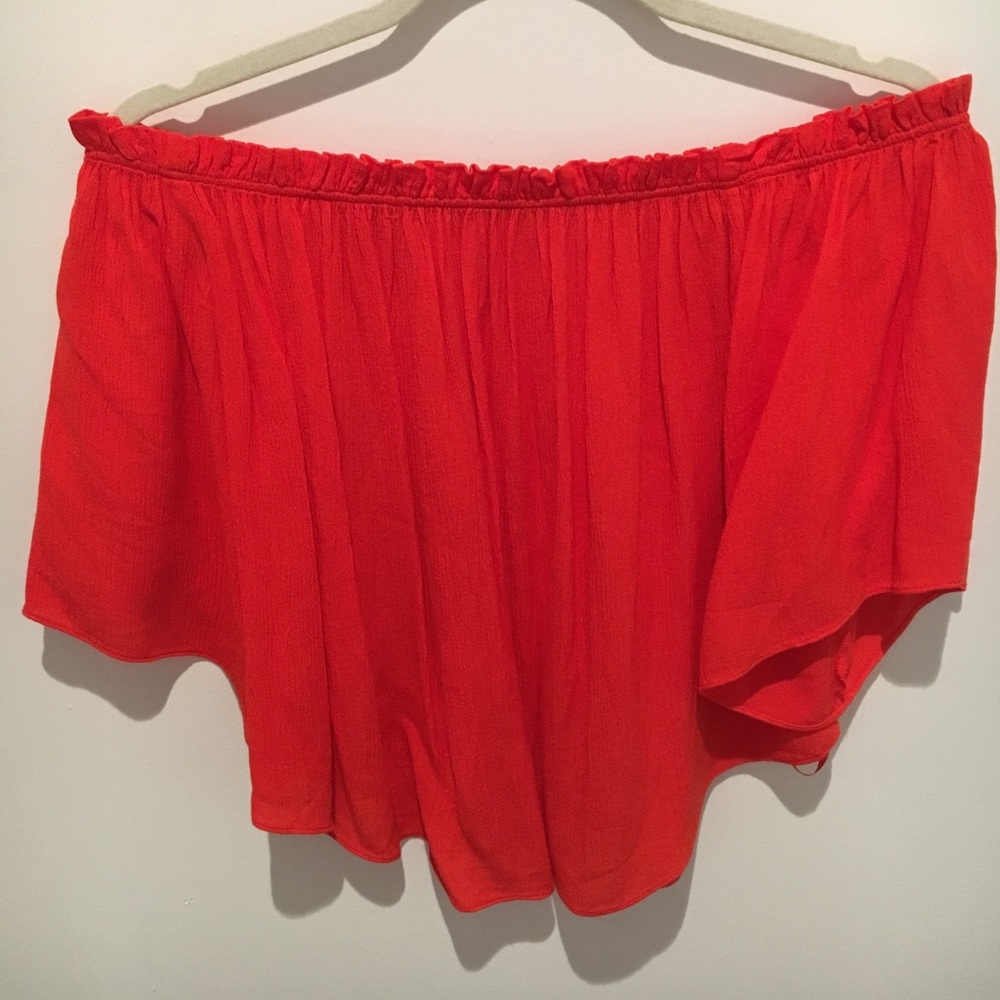 Gianni Bini Red Off The Shoulder Top