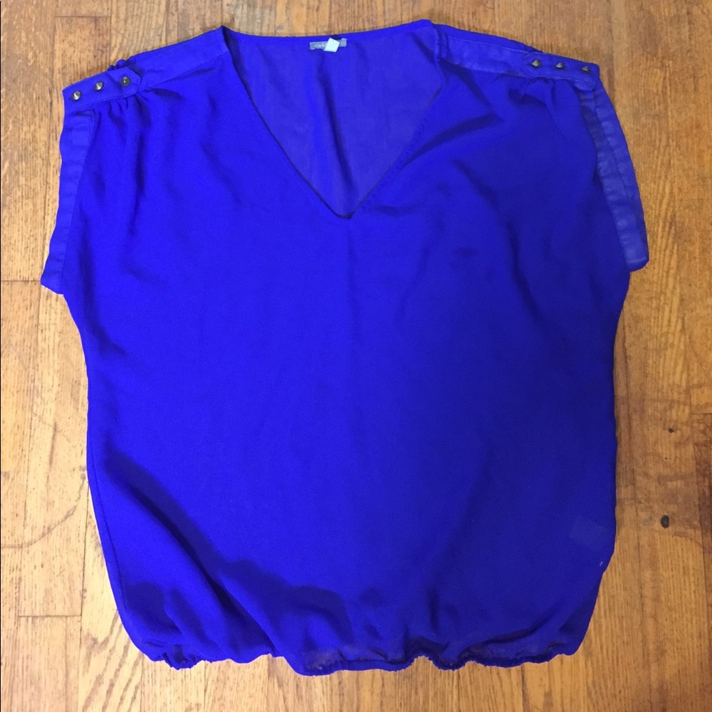 Charlotte Russe, Sheer Blue V-Neck