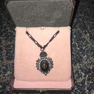 Authentic Juicy Couture black metal necklace