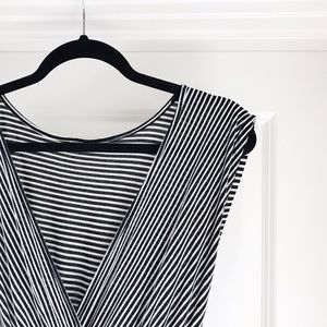 Black & White Striped Maxi Dress