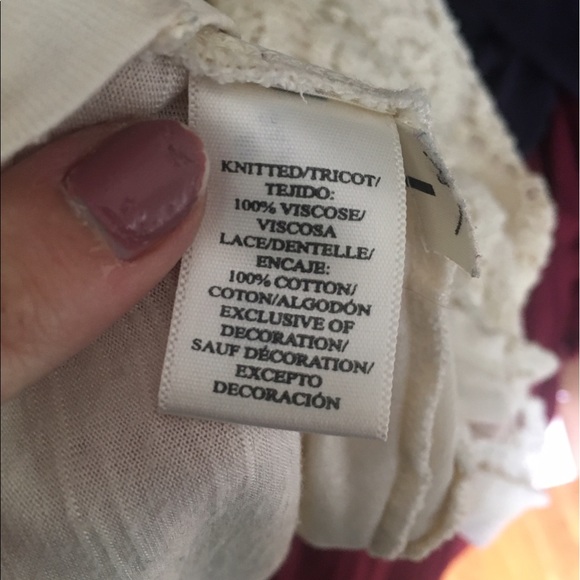 Ann Taylor cream crotchet tank - Picture 4 of 5