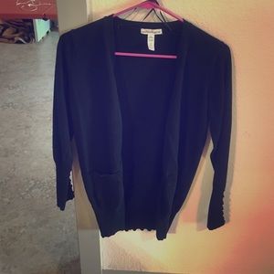 black cardigan