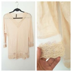 NWOT XCVI Beautiful lace top
