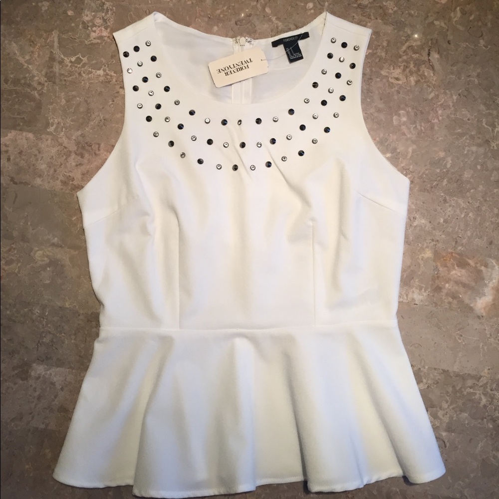 💥SALE💥White Forever 21 Blouse, size S