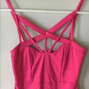 Hot Pink bodycon mini dress