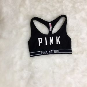 VICTORIAS SECRET VS PINK NATION BLACK SPORTS BRA