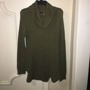 Army green sweater with holes!!