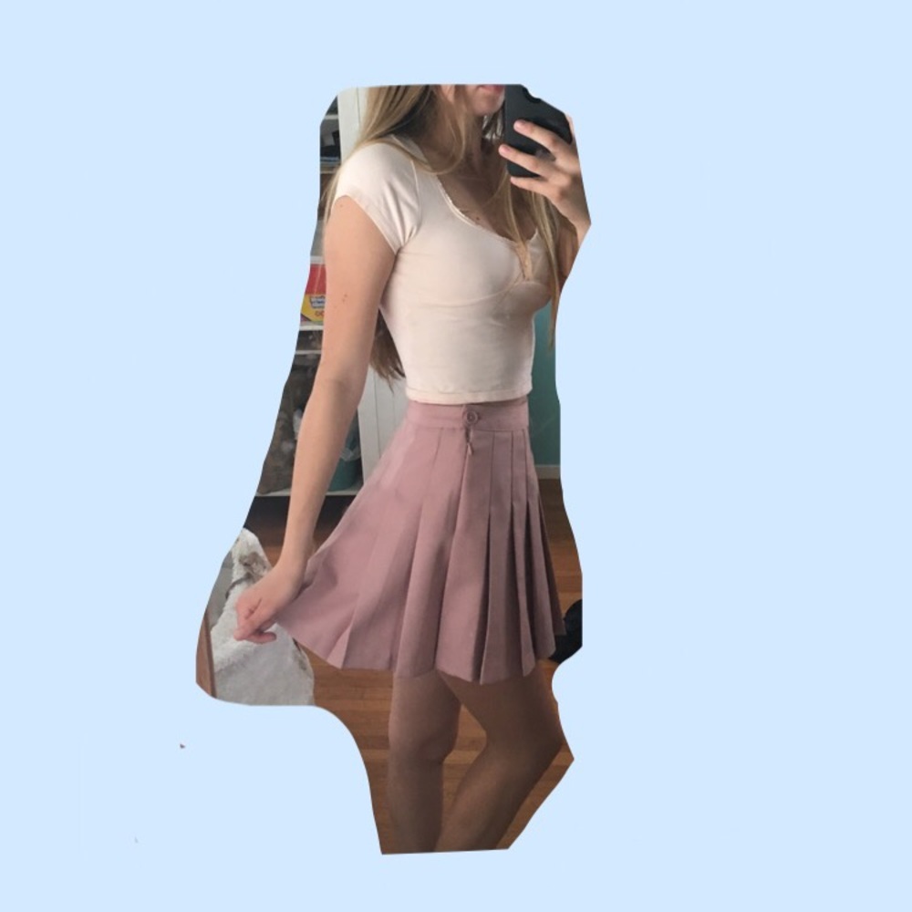 american apparel dusty rose skirt