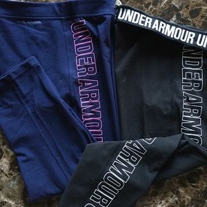 2 pairs of Under Armour Heatgear capris