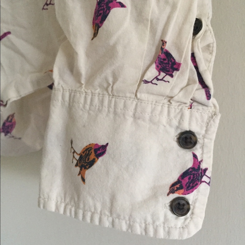 Merona XS Button Up Shirt-Bird Print