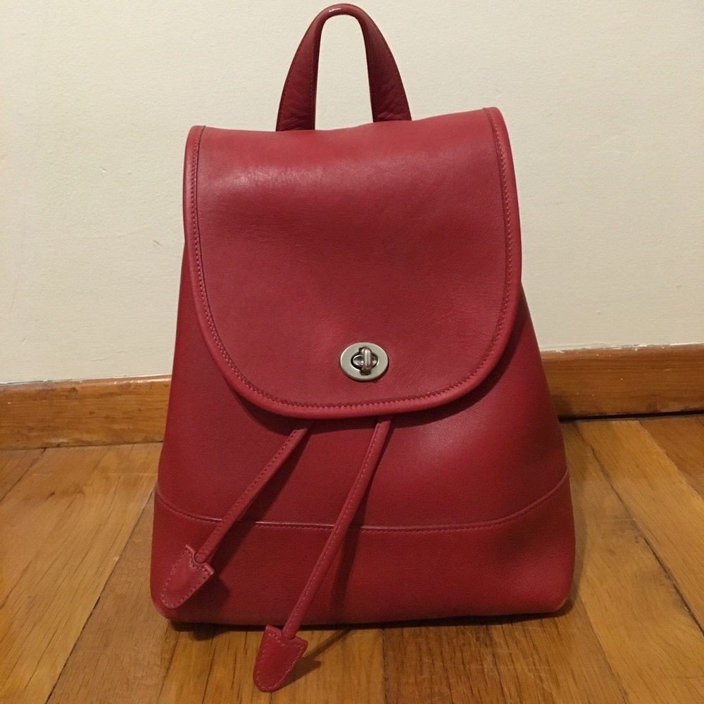 Red COACH Bag, Backpack style