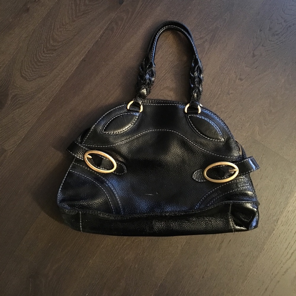 Authentic Tod's black patent leather tote