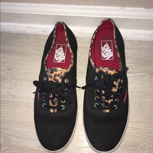 Black/ cheetah vans