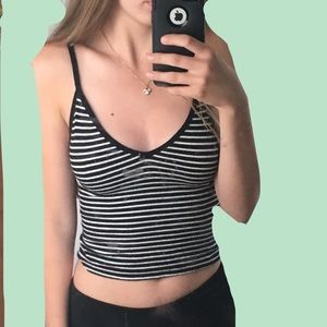 brandy melville black joanne top