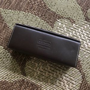 SOLD Genuine leather hard sunglasses case