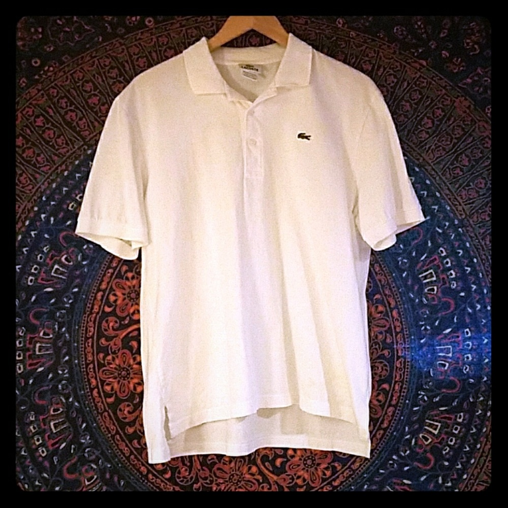Lacoste white short sleeve classic polo