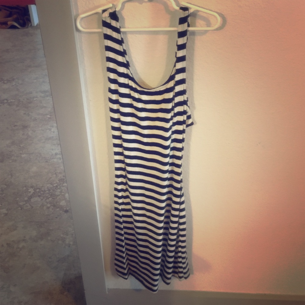 striped bodycon dress