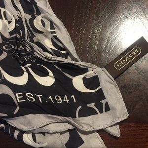 Coach 100% silk scarf!