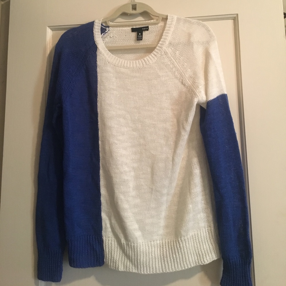 Aqua Colorblock Sweater