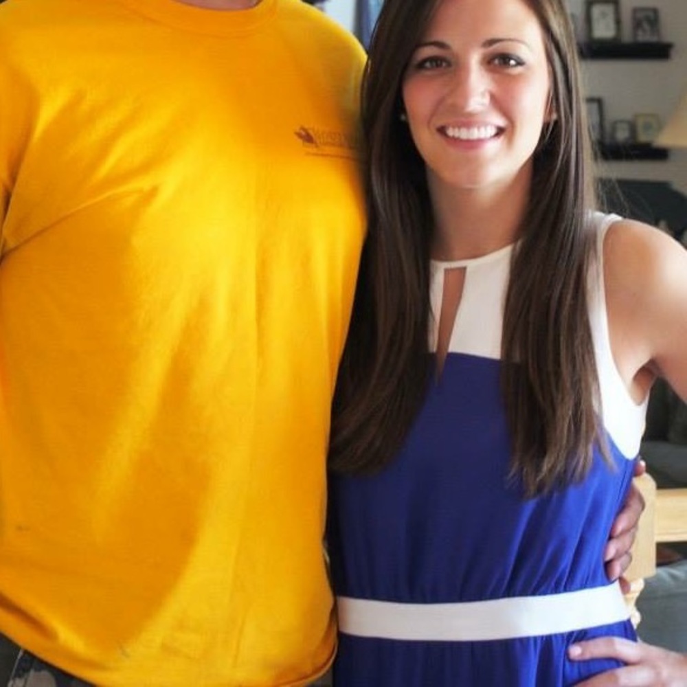 LOFT Purple and White Dress