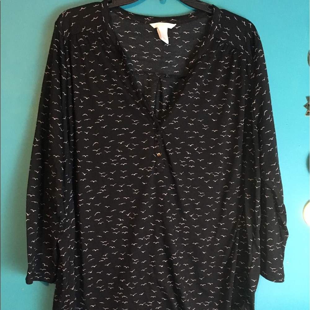 Bird Pattern Top