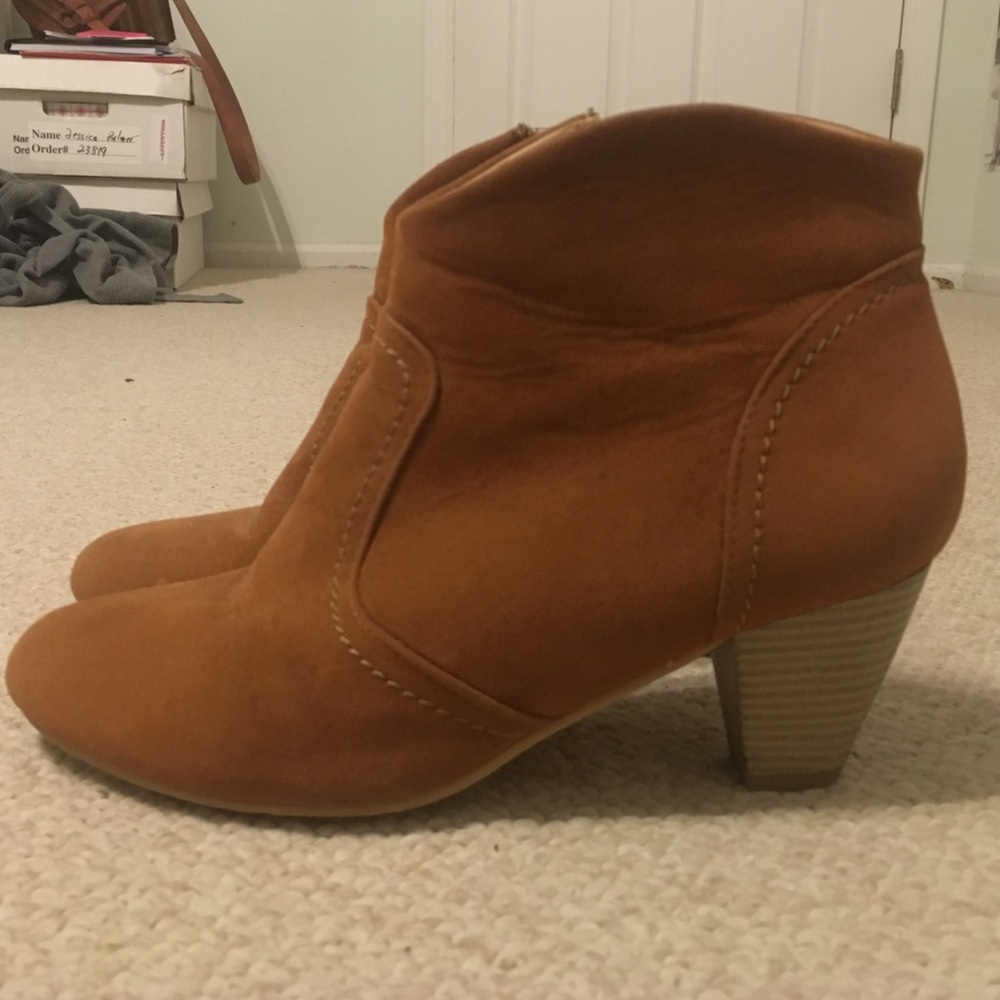 Wet Seal Fake-Suede Heeled Booties