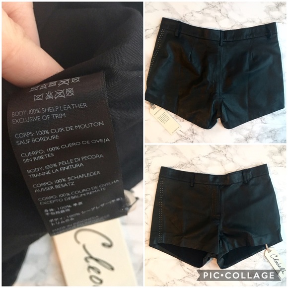 Moving sale!! NWT Cleobella Leather Studded Shorts - Picture 6 of 8