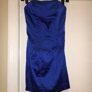 Blue date dress by BEBE