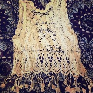 Baby Lace Vest with Lace tassels