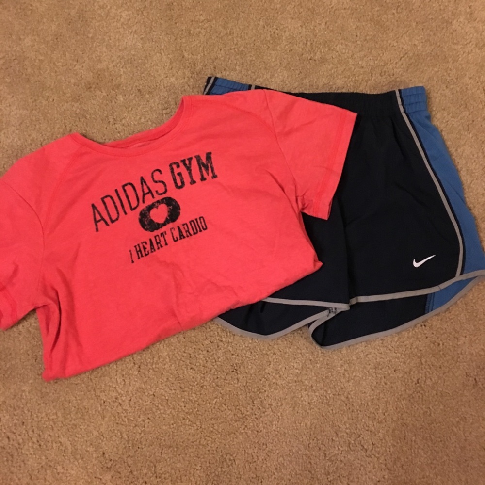 Nike Shorts and Adidas Top