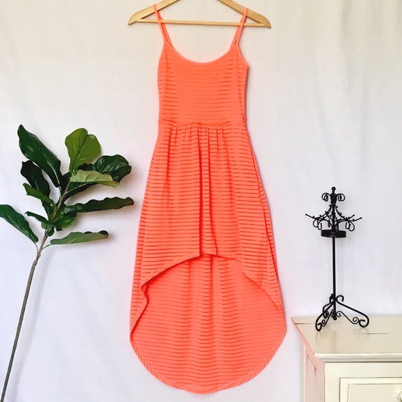 Mimi Chica Dresses & Skirts - MIMI CHICA UO Neon Orange Bright High Low  Dress S