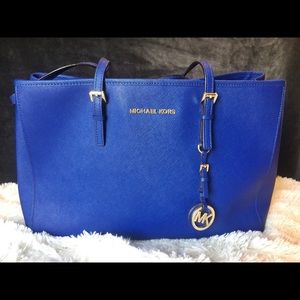 Authentic Navy Blue Michael Kors Tote