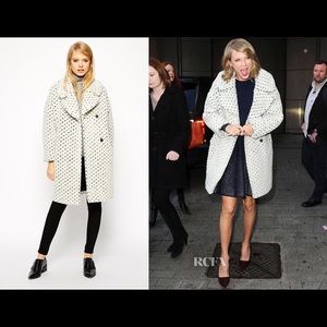 Oversized Asos white coat.