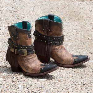 Corral Vintage Leather Cowboy Boots Size 9